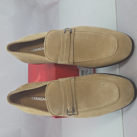 NWT $895 Salvatore Ferragamo Desio Suede Leather Moccasins Size 8.5 - Picture 4 of 16